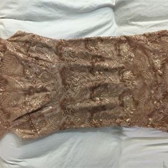 Alex Evenings - Rose Gold Sequin Cocktail Dress - Size 12 - Picture 3 of 8